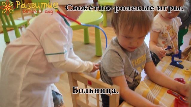 Сюжетно-ролевые игры во второй младшей группе. Частный детский сад "Развитие". смотреть онлайн