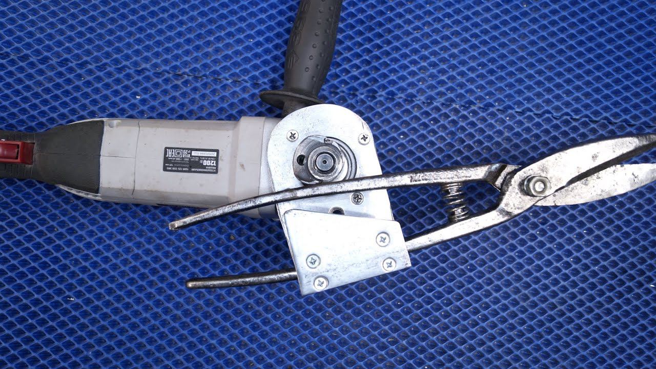 Интересная идея, Насадка для Угловой Шлифовальной Машины для Резки Листового Металла своими руками смотреть онлайн