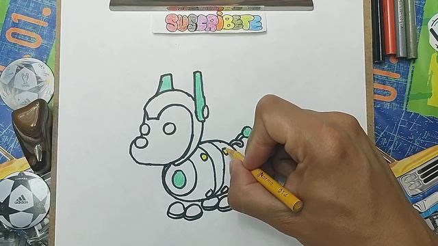 Cómo DIBUJAR y PINTAR el ? PERRO ROBOT ? de ADOPT ME ROBLOX/How to DRAW ROBODOG from ADOPT ME ROBLO смотреть онлайн