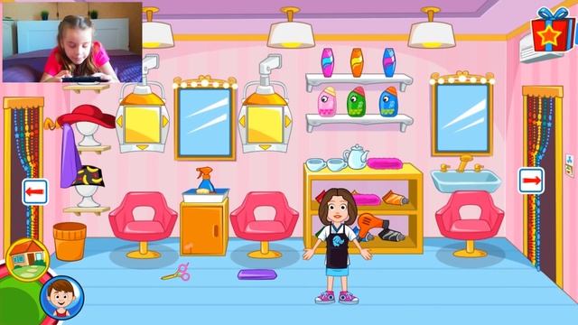 СМЕШНОЕ ВИДЕО для детей Новый мультик ПРО САЛОН КРАСОТЫ детская игра My Town смотреть онлайн