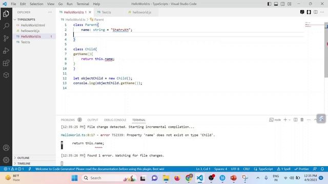16. TypeScript - Inheritance | TypeScript Tutorials | English смотреть онлайн