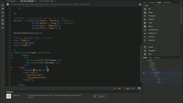 PHP Output the Array to a Table смотреть онлайн