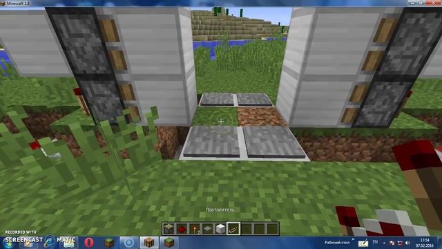 как сделать автоматическую дверь в майнкрафт смотреть онлайн