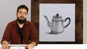 Экспресс-урок по графике «Кофейник» | Как нарисовать кофейник поэтапно