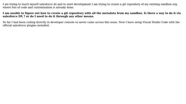 Salesforce: How to fetch entire org. metadata into a git repository using salesforce dx? смотреть онлайн