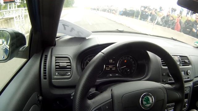 Skoda Fabia 2 RS 1/4 Mile EFR Aldenhoven onboard смотреть онлайн