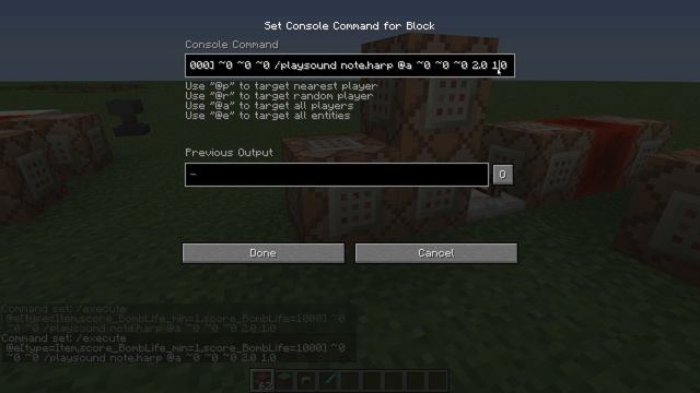 Бомбы с дистанционным управлением в Minecraft.