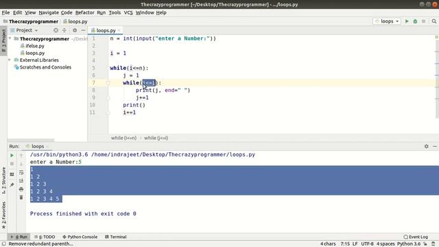 Number Pattern Program in Python Using While Loop in Hindi - Tutorial #29 смотреть онлайн