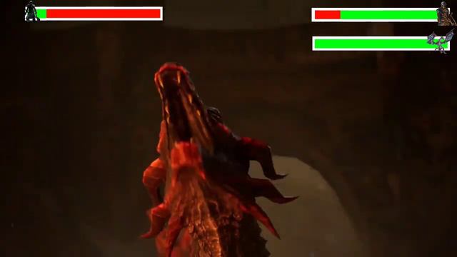 Skyrim vs Dark souls Health bar (Dragomborn vs Chosen Undead) Credits DEAT BATTLE! смотреть онлайн