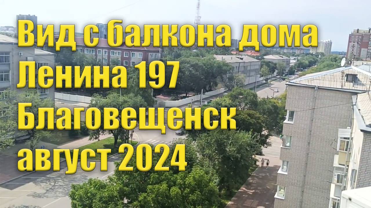 Вид с балкона дома Ленина 197. Благовещенск. Август 2024 смотреть онлайн