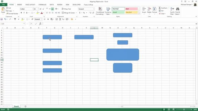 How To Align And Size Objects In Excel смотреть онлайн