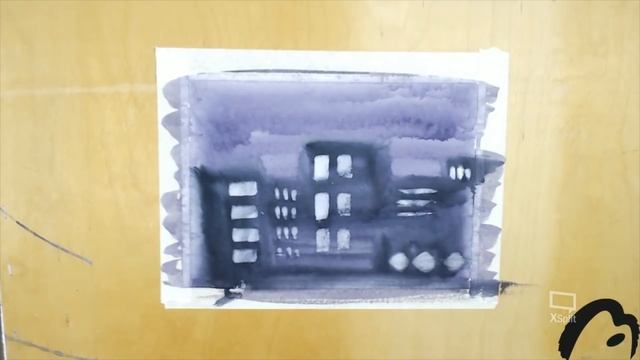 Рисуем ночной зимний город акварелью за 5 минут смотреть онлайн