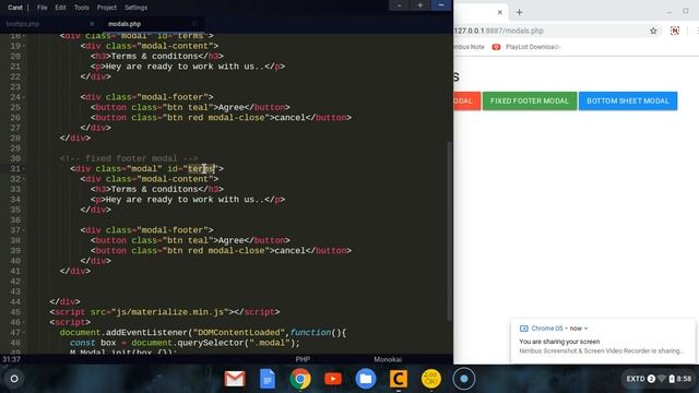 How to create Modals using Materialize смотреть онлайн