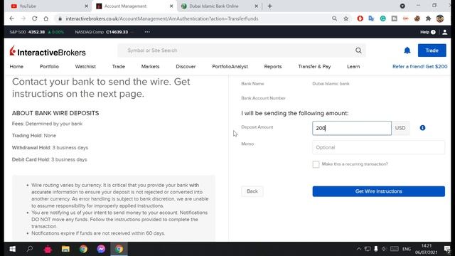 How to deposit money to your interactive brokers account from the UAE or Any bank in the world смотреть онлайн