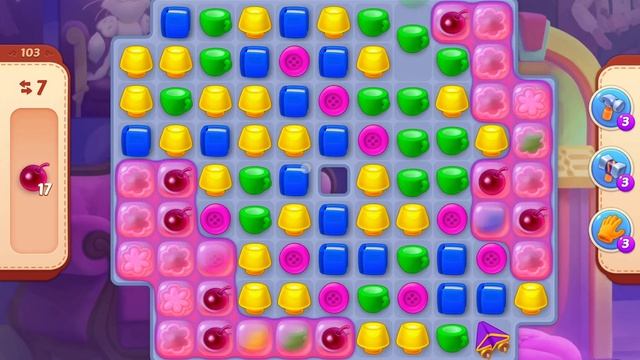 HomeScapes Level 103 no boosters (15 moves) смотреть онлайн