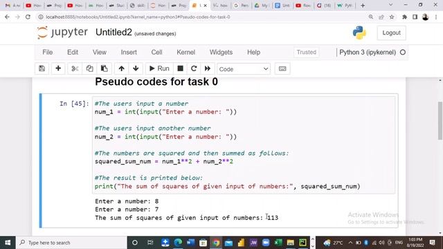 Develop algorithms using pseudocodes to solve problems смотреть онлайн