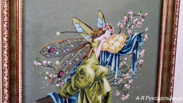 Вышивка . Шикарное оформление в багет .Dimensions /Mirabilia/Ирисы и шмель