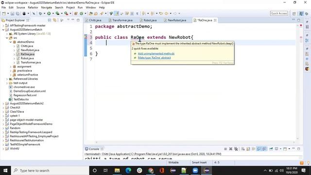 Chapter 19: Abstract Class in Java with example смотреть онлайн