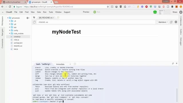 Cloud 9 | Como conectar e interagir com repositorio GIT a partir de um workspace | SW9 ??? смотреть онлайн