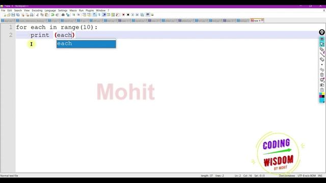 Learn Python for loop in Hindi for with list, string and range()Sum of the first n number video 14 смотреть онлайн