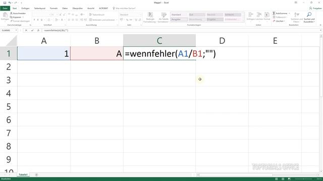Wert & Division - Fehler beseitigen (Excel) #DIV/0! & #WERT! смотреть онлайн