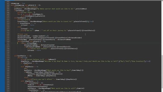 Making A Python Text Adventure/RPG | Part 4 | Traveling & Random Pickups смотреть онлайн