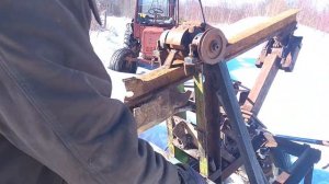 Дровокол механический редукторный своими руками.