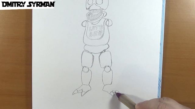 How to draw Sinister Chica, FNAF, Как нарисовать Синистер Чику, ФНАФ смотреть онлайн