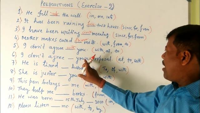 PREPOSITION ( EXERCISE - 2 ) смотреть онлайн