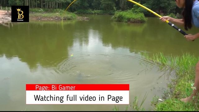 Amazing Fishing Beautiful Girl Fishing Big After Being Teached By The Village Elder Hook Fishing смотреть онлайн