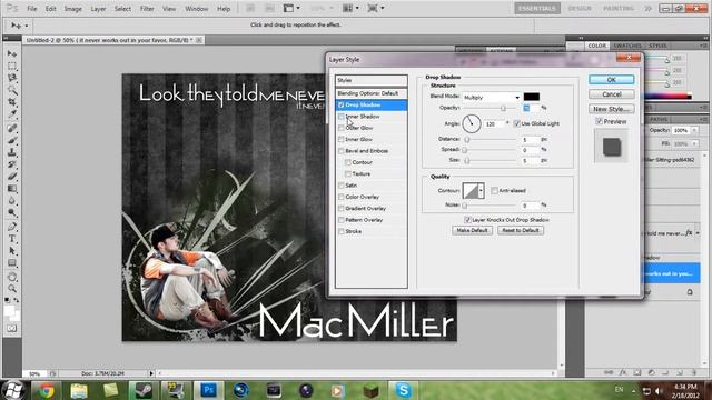 Mac Miller Speed Art Photoshop CS5 смотреть онлайн