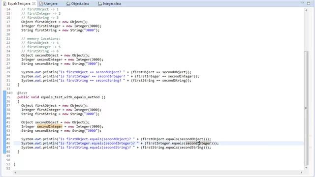 Java equals vs == operator смотреть онлайн