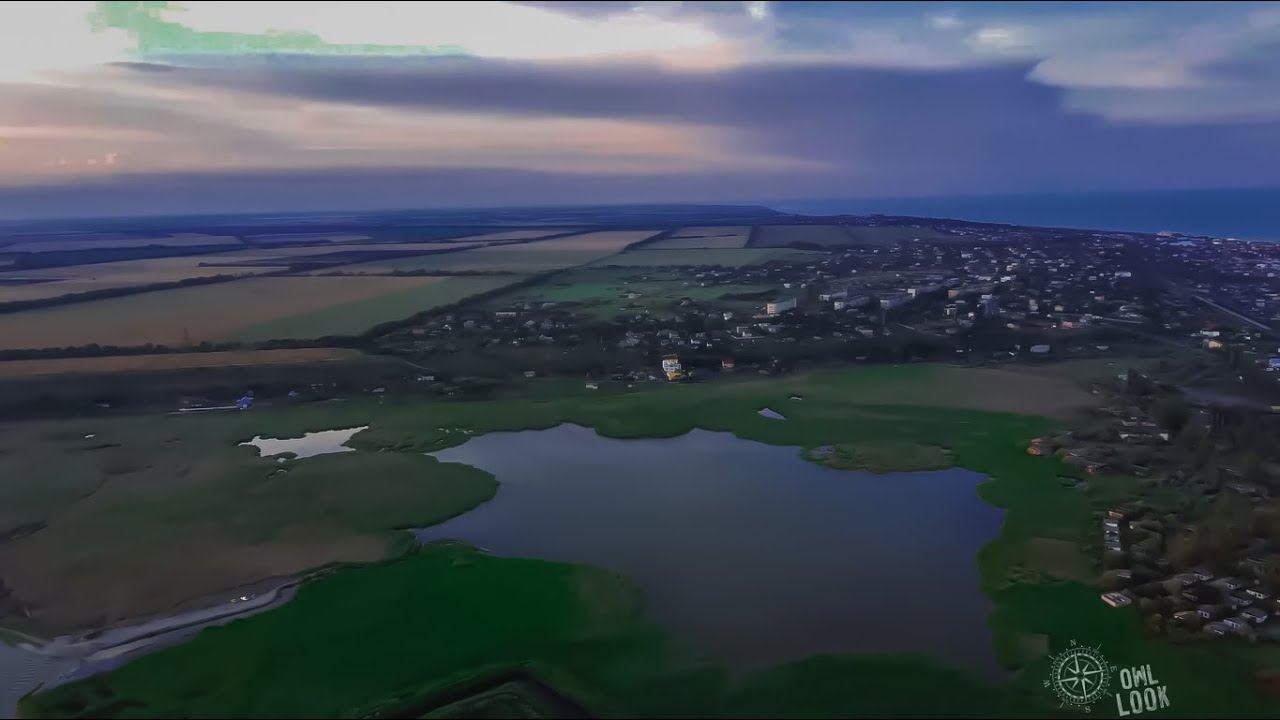 Рыбные места - Затока и Каролино-Бугаз. Дедово болото и Днестровский лиман, вид с верху.