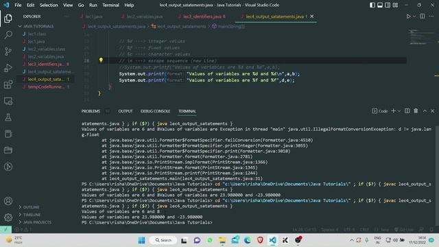Master Output methods and Types with Examples | Java full course in hindi | Java Tutorial #6 смотреть онлайн