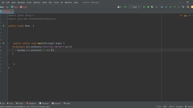 How I wrote "I love you mom" infinite time #java #coding смотреть онлайн