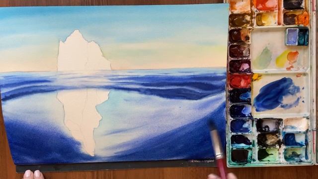 Рисуем Лед акварелью смотреть онлайн