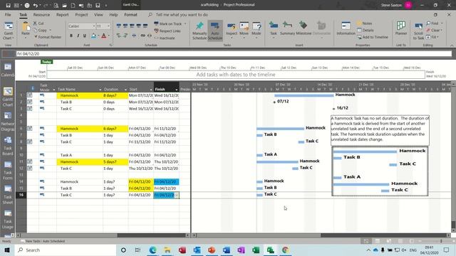 [Hammock tasks], variable duration tasks in Microsoft Project смотреть онлайн