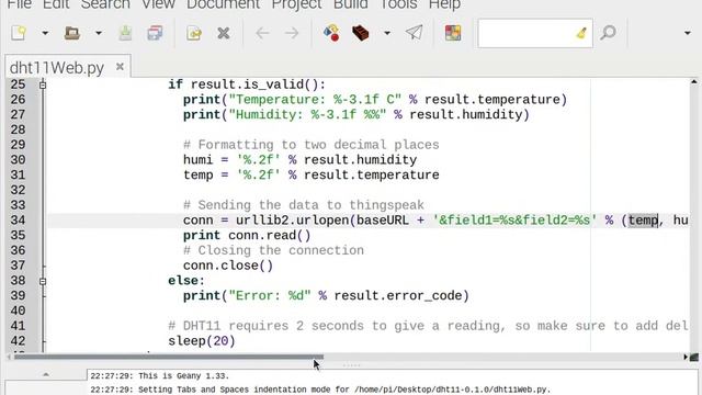 DHT11 Sensor interfacing with Raspberry pi 4 and cloud смотреть онлайн