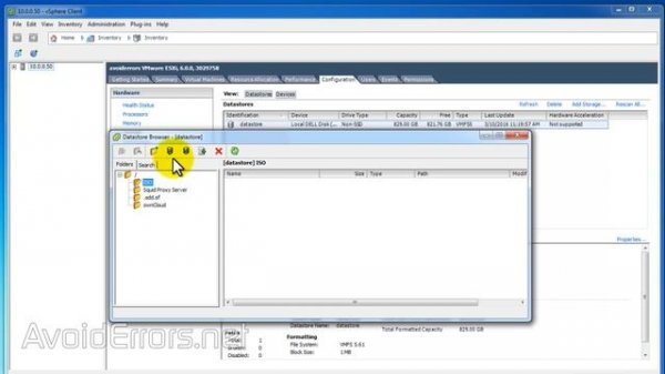 How to Upload ISO Files to Datastore in vSphere ESXi 6