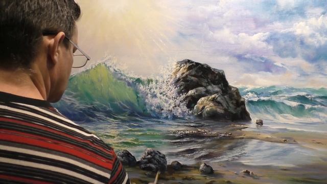 Морская тематика. Исполнение заказа. Холст/масло 120*70 смотреть онлайн