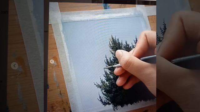 Как рисовать дерево акрилом. смотреть онлайн