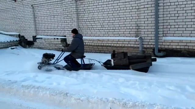 Трудовые будни мотобуксировщика 