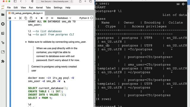 Setup Postgres Database on Ubuntu VM - Create Database and User смотреть онлайн