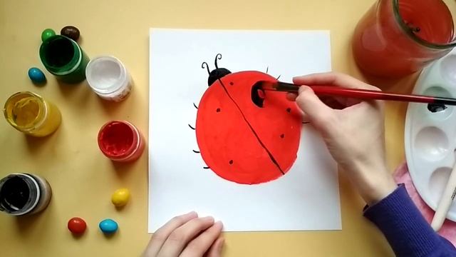 Рисуем божью коровку смотреть онлайн