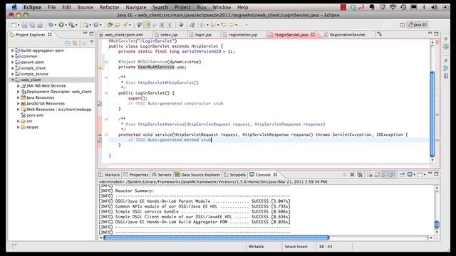 Developing OSGi-enabled Java EE Applications using Eclipse смотреть онлайн