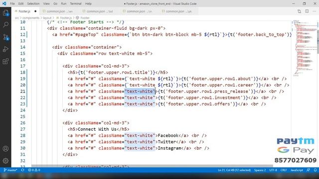 #10 Footer Translation - Front End - Amazon Clone MERN Stack - Hindi смотреть онлайн