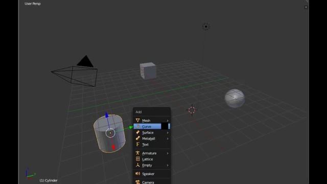 Добавление объектов в программе Blender на рабочее пространство. смотреть онлайн