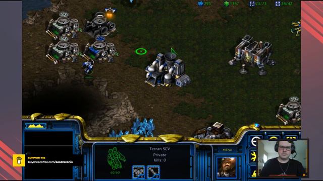 StarCraft (sci-fi RTS) - Campaign Playthrough Part 19: Enslavers Campaign Mission 4 смотреть онлайн