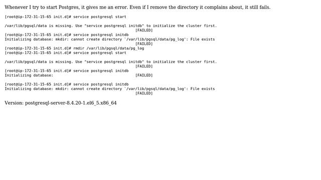 How do I start Postgres on CentOS 6.5? смотреть онлайн