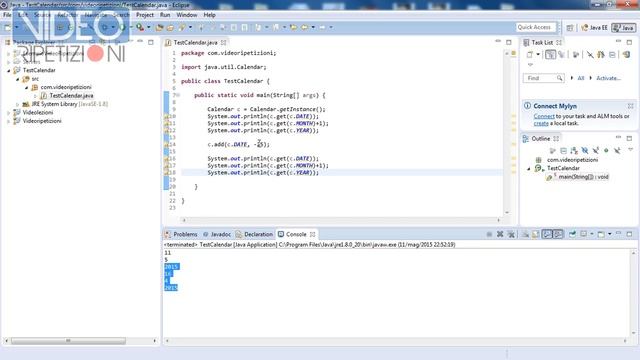 TUTORIAL SULL'OGGETTO CALENDAR IN JAVA: TRUCCHI E DRITTE - VIDEORIPETIZIONI смотреть онлайн